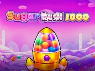 Слот Sugar Rush с леденцами, пирожными и ярким фоном в Бро Казино